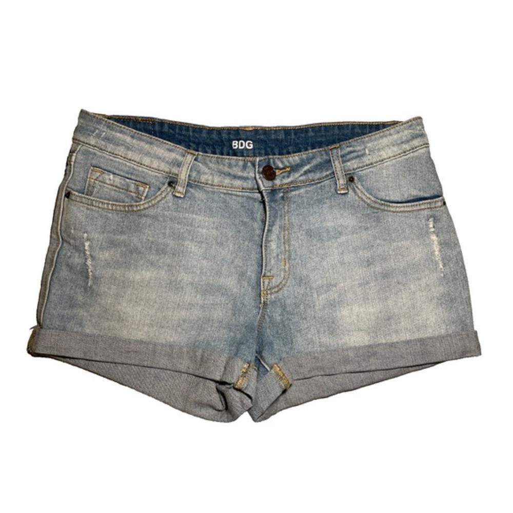 BDG Women's Mid Rise Alexa Cuffed Jean‎ Shorts - 30W